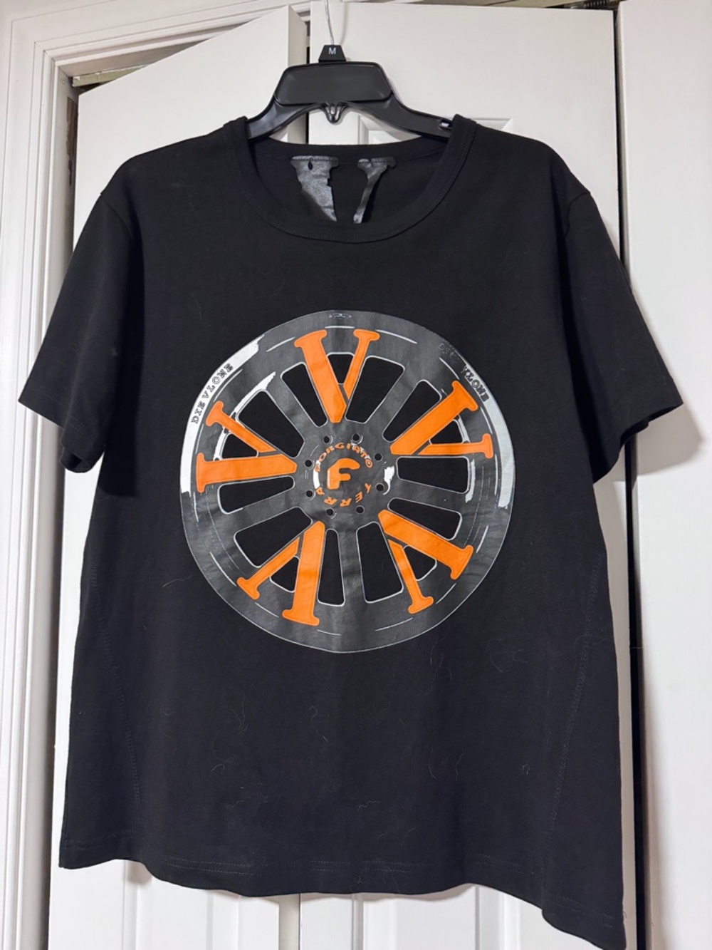 Limited Edition Vlone Forgiato Collaboration Black T-shirt Size Medium